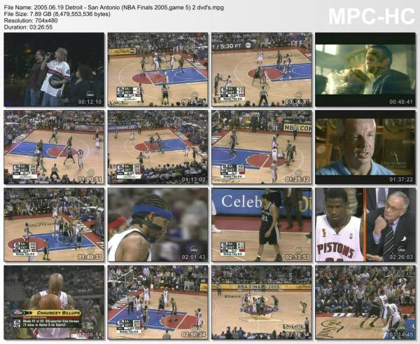 19.jun 2005	Detroit - San Antonio (NBA Finals 2005,game 5)   95-96 (OT)