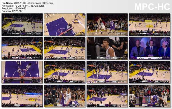 5.november 2025	Lakers - San Antonio   118-116