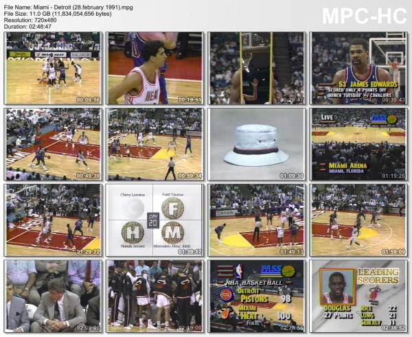 28.february 1991	Miami - Detroit   100-98