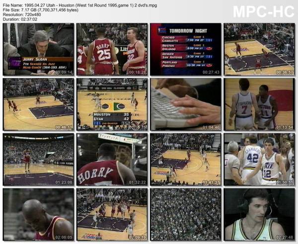 27.april 1995	Utah - Houston (West 1st Round 1995,game 1)   102-100