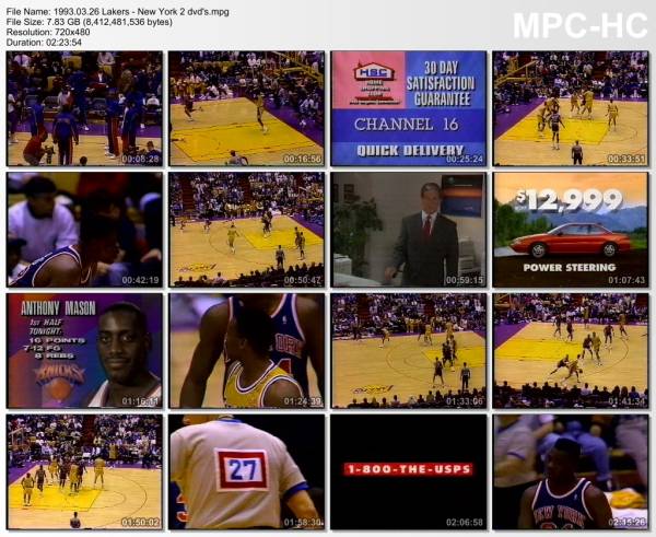26.march 1993	Lakers - New York   95-105
