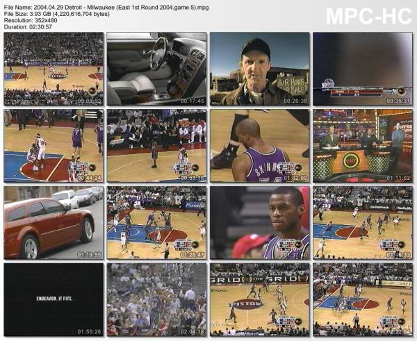 29.april 2004	Detroit - Milwaukee (East 1st Round 2004,game 5)   91-77