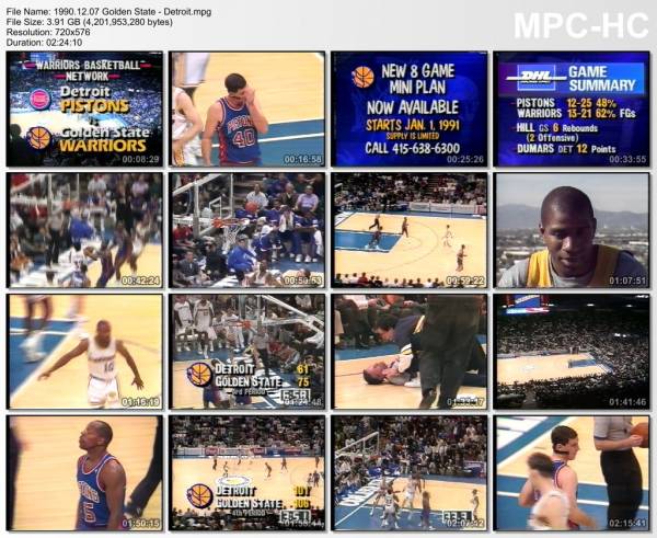 7.december 1990	Golden State -Detroit   113-110