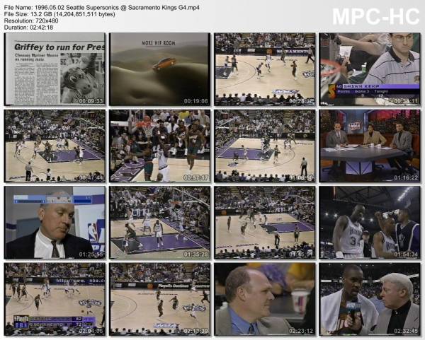 2.may 1996	Sacramento - Seattle (West 1st Round 1996,game 4)   87-101