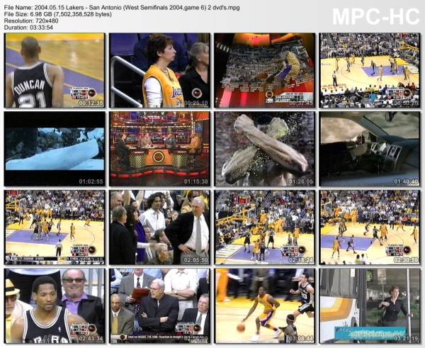 15.may 2004	Lakers - San Antonio (West Semifinals 2004,game 6)   88-76