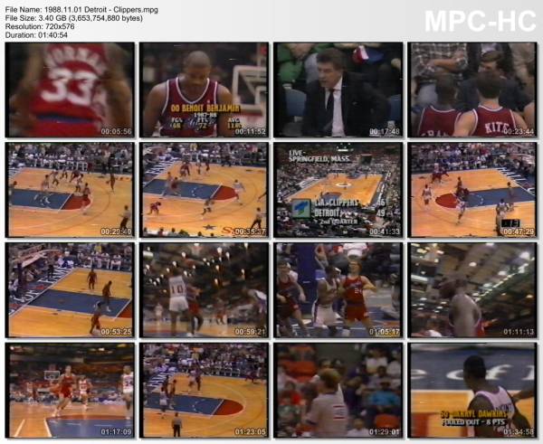 1.november 1988	Detroit - Clippers   104-110