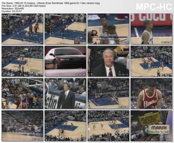 19.may 1994	Indiana - Atlanta (East Semifinals 1994,game 6)   98-79
