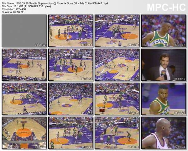 26.may 1993	Phoenix - Seattle (West Finals 1993,game 2)   99-103