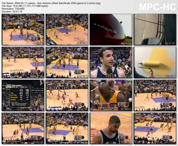 11.may 2004	Lakers - San Antonio (West Semifinals 2004,game 4)   98-90