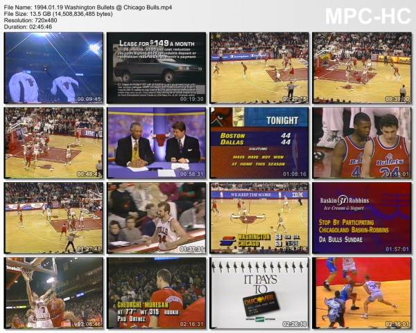 19.january 1994	Chicago - Washington   84-83