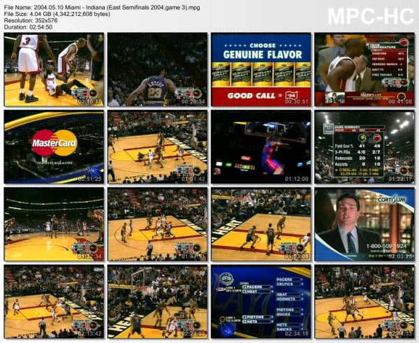 10.may 2004	Miami - Indiana (East Semifinals 2004,game 3)   94-87