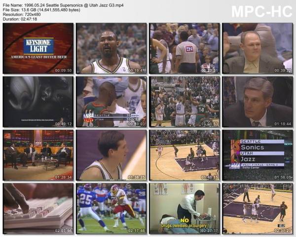 24.may 1996	Utah - Seattle (West Finals 1996,game 3)   96-76