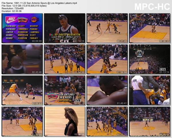 22.november 1991	Lakers - San Antonio   98-96