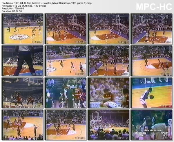 14.april 1981	San Antonio - Houston (West Semifinals 1981,game 5)   117-123