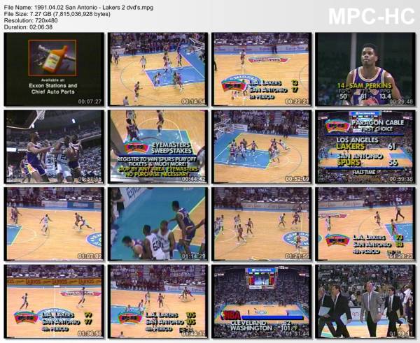 2.april 1991	San Antonio - Lakers   115-122