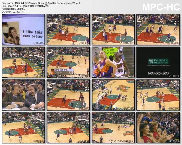 27.april 1997	Seattle - Phoenix (West 1st Round 1997,game 2)   122-78