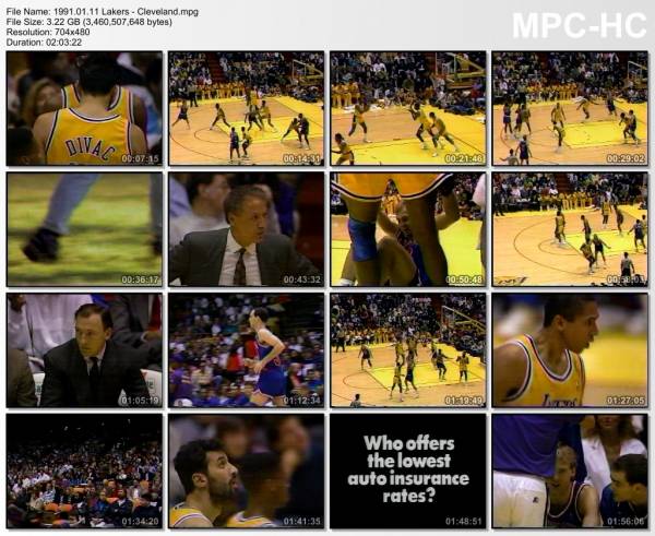 11.january 1991	Lakers - Cleveland   105-93